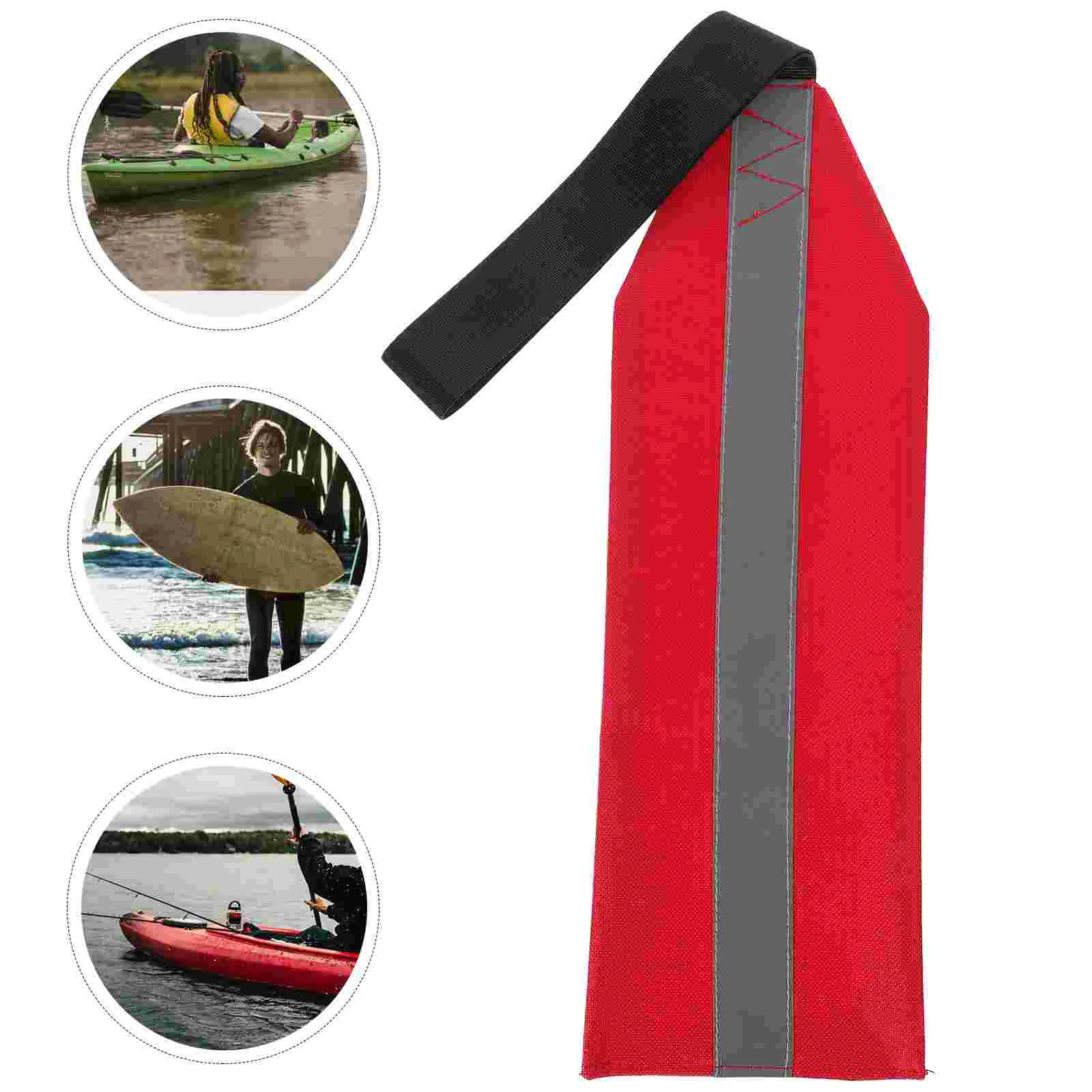 

Travel Flag Reflective Kayak Flags Accessories Canoe Safety Sups Towing Trailer