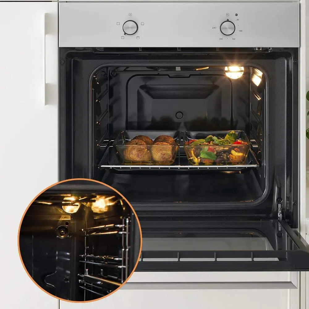 Paquete de 4 bombillas para horno E14 de 15 W, lámparas Pygmy transparentes con tapa SES