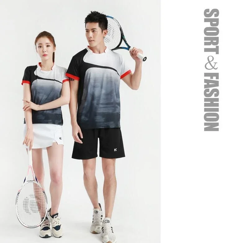 Bezpłatne drukuj nazwa kobiety Badminton koszula spodenki sportowe, badminton t-shirt męski, tenis stołowy koszulki, koszulka do gry w tenisa