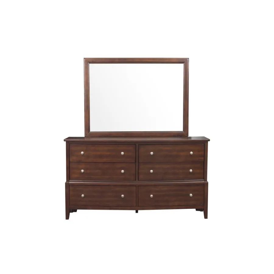 Transitional Style Bedroom Furniture 1pc Dresser of 6x Drawers Dark Cherry Finish Wooden Furniture
