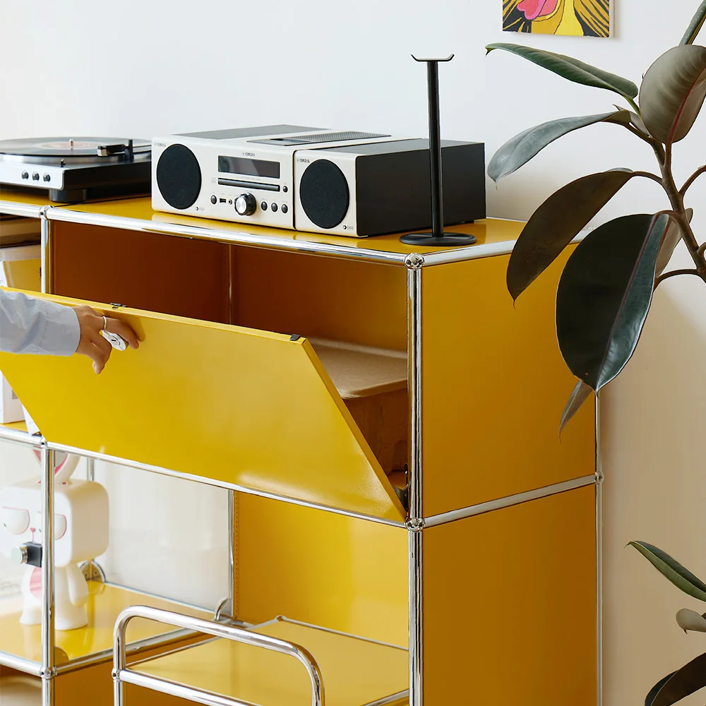 Module side cabinet, side table, stainless steel large capacity storage module, bucket cabinet, Bauhaus cabinet