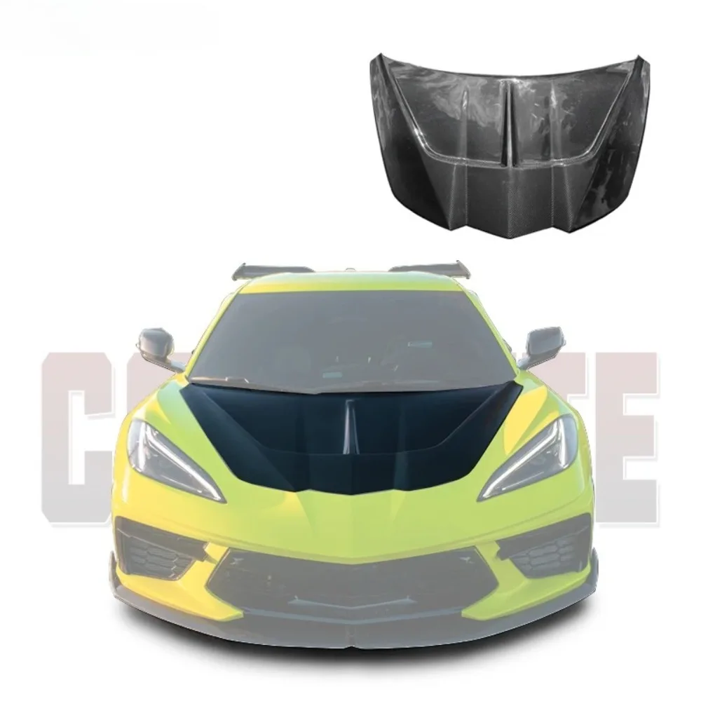 for C8 Carbon Fiber Hood for Corvette C8 Modified MBJ Style Carbon Fiber Hood