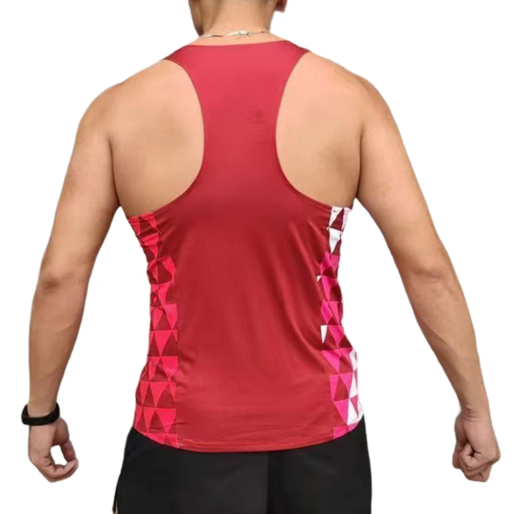 Running Vest Athletics Tank Top Speed Fitness Shirt Sleeveless Men Athlete Track Field Singlet