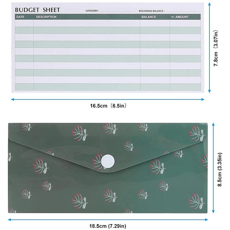 Envelope impermeável do orçamento do dinheiro, Envelopes plásticos reutilizáveis do dinheiro, Envelopes do dinheiro para o orçamento e a poupança