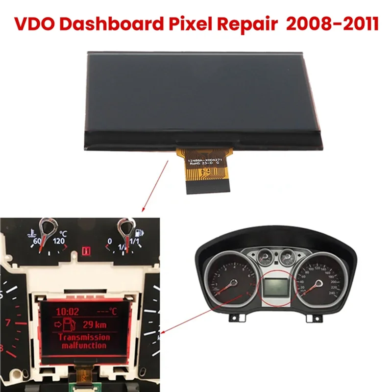 

Car Speedometer Dashboard VDO LCD Display Pixel Repair For Ford Focus 2008-2011 C-Max Galaxy Kuga Instrument LCD Screen