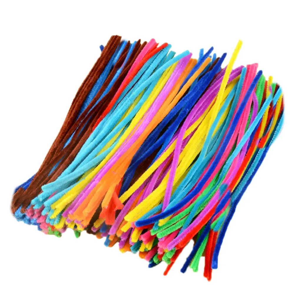 400pcs Twistable Stick Craft Kit for Kids – DIY Polyester Art Supplies, Monsters & Critters Necklaces, Kindergarten Creativity