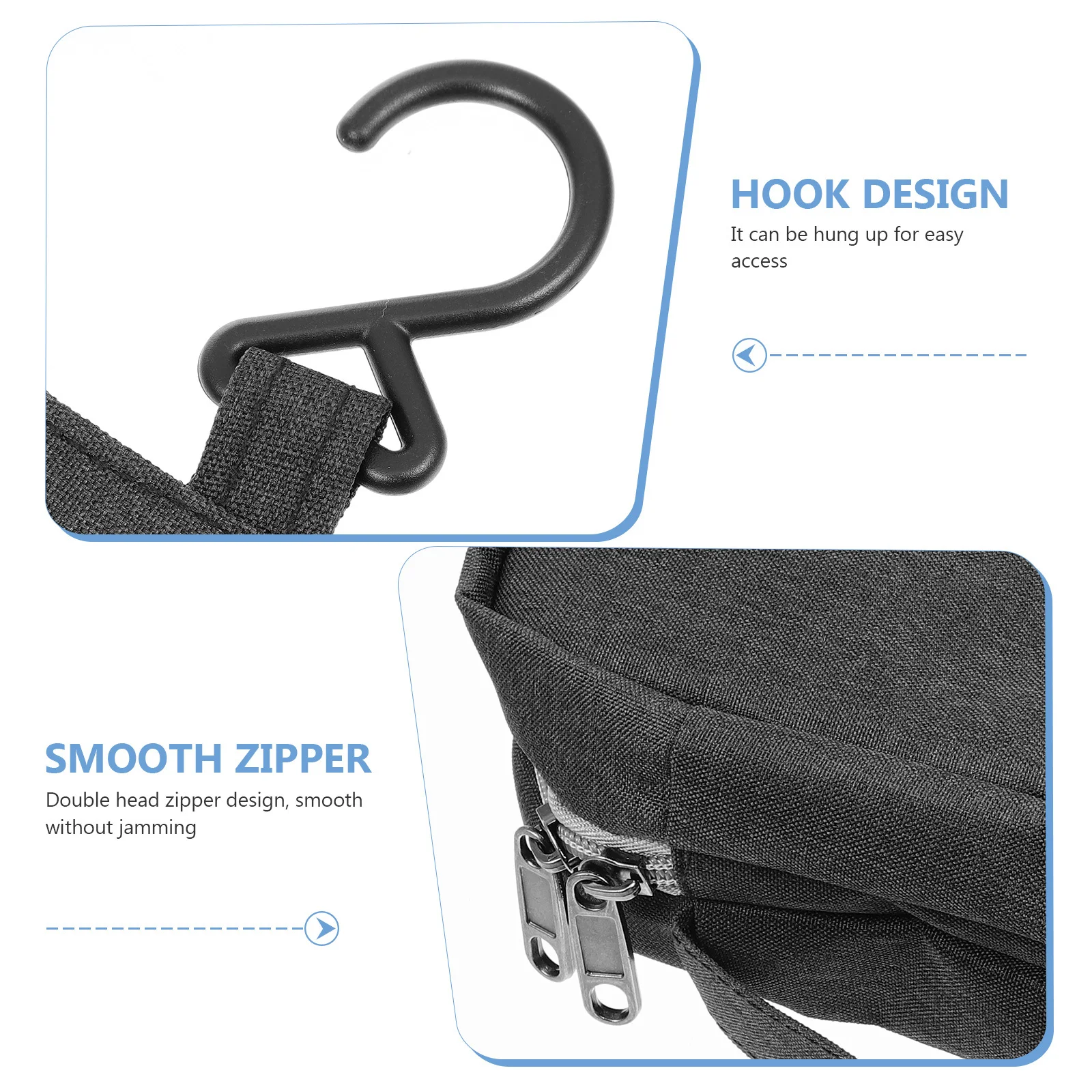 

1pc Wash Bag For Travel Multi-Function Folding Toiletry Organizer Lightweight Storage Bag Zipper Makeup Container