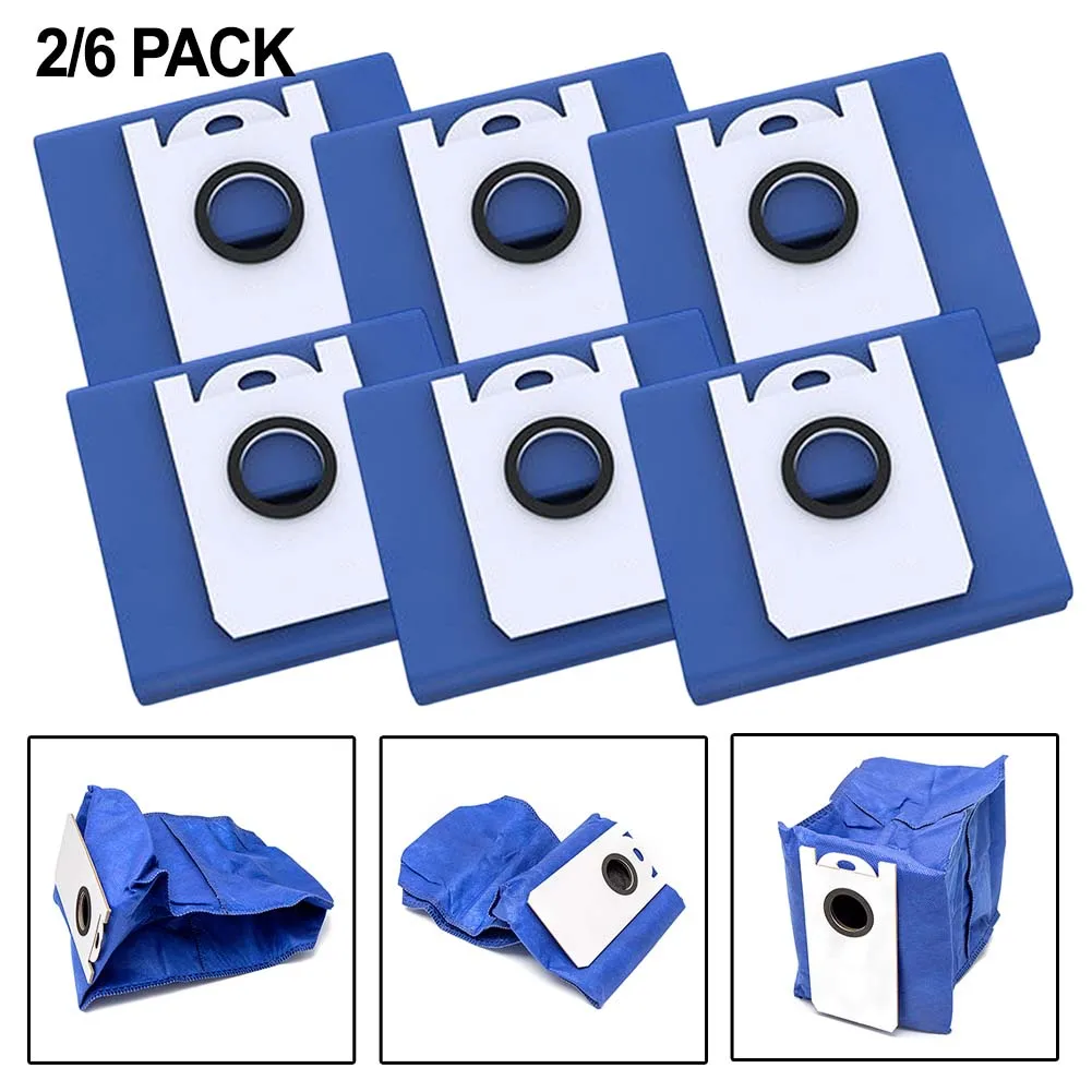 2/6 pces sacos de pó para bobsweep para dustin/para orb-i/para aspirador de pó ultra-visão doméstico 4.6 l sacos de pó descartáveis