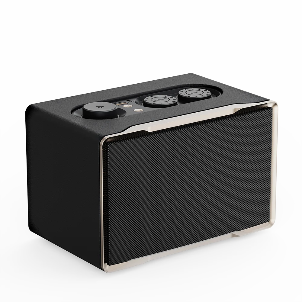 New Product Wood Woofer Speaker  Music Speakers Wireless Microphone Karaoke Portable Electronic Gadgets
