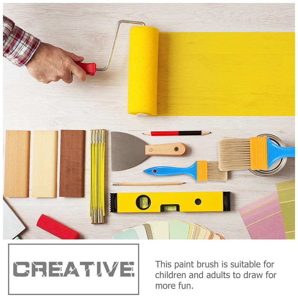 

Набор из 25 кистей с длинной ручкой, полированной гладкой щетиной без заусенцев, для акварели, масла, акрила, лака, настенной живописи, DIY и рукоделия