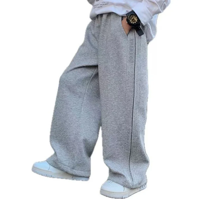 Children Unisex Spring Pants For Boys And Girls Casual Style Loose Straight Fit Sports Trousers Kids School Sporty Sweatpants