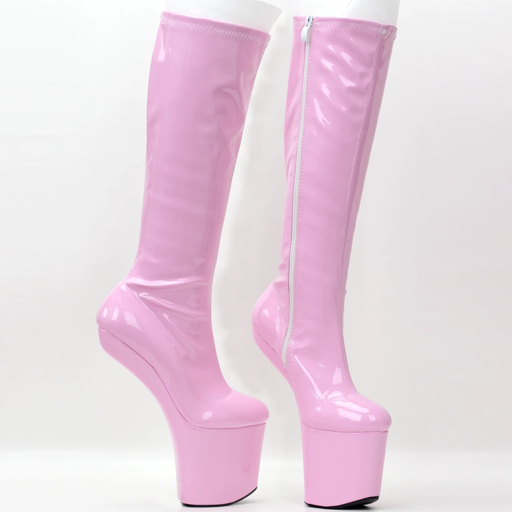 

Extreme Unique 8" Heelless Platform Unisex Knee High Boots Size36-46
