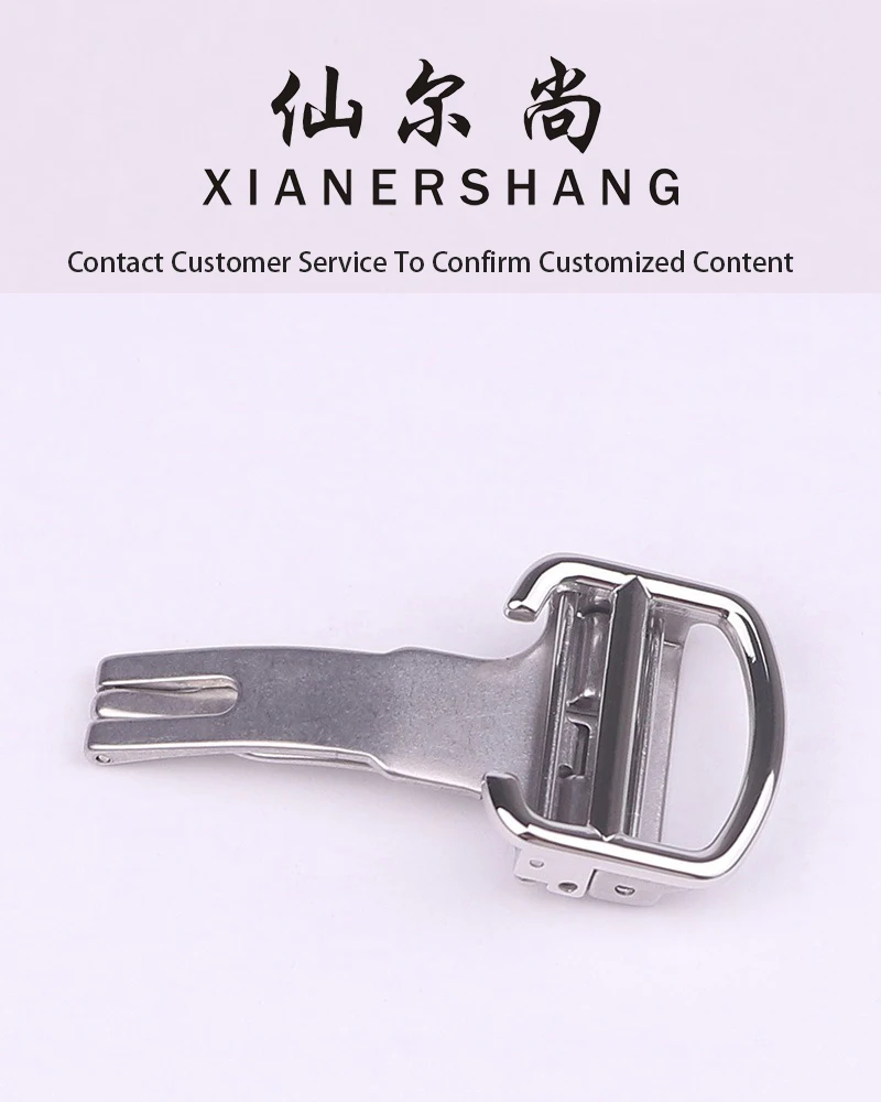 XIANERSHANG Couple Custom C-ARTIER TANK Watch Clasp 12MM 14MM 16MM 18MM Frosted Belt Buckle 316L Stainless Steel Folding Buckle