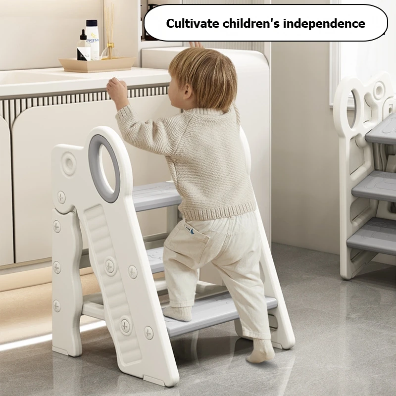 Folding Step Stool Mini Ladder Toddler Bathroom Sink Foot Stool Portable Non Slip Height Boost Home Scaffolding