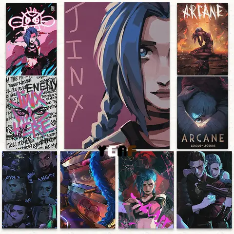 Arcane Poster League of Legends Poster Arcane 2021 Poster Canvas Print Arcane Wall Decor Arcane Vi Poster Gaming Room Decoration