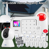 KERUI WiFi GSM Anti-Theft Alarm System Kit for Home Wireless Burglar Alarm Tuya Smart Life App Security Protection Alexa W181