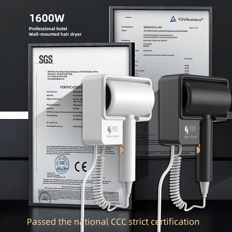 New Hotel Special Hair Dryer High-Power Quick-Drying Modeling Wall-Mounted Perforation Free Hair Dryer US/EU/AU
