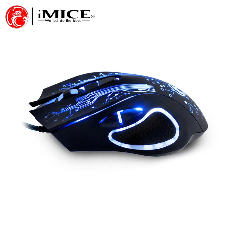 iMICE X9 USB Optical 6D Wired LOL RGB Mouse Ergonomic Gaming Mouse 2400DPI USB Optical Wrist Healthy Mause for PC Computer