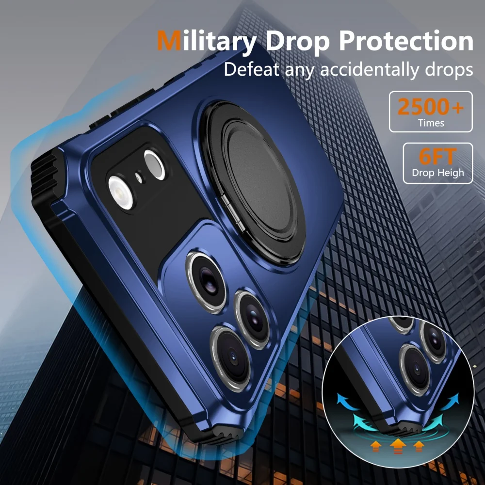 Armure militaire de luxe pour support Magsafe, étui antichoc pour iPhone 17 Pro Max 16 15 14 Plus 13 12, housse Anti-chute magnétique Air