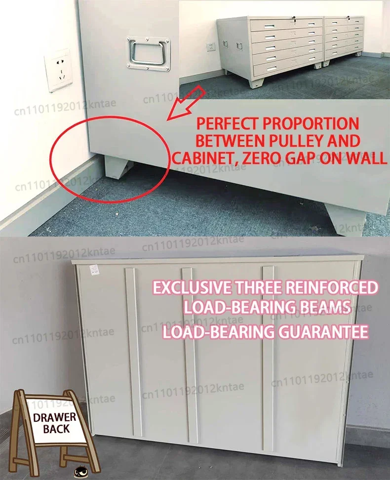 Modern Design Metal Office Storage Filing Cabinet for Home Use Assembled Steel Plan Flat File A1 Art Paper Map Drawing Storage