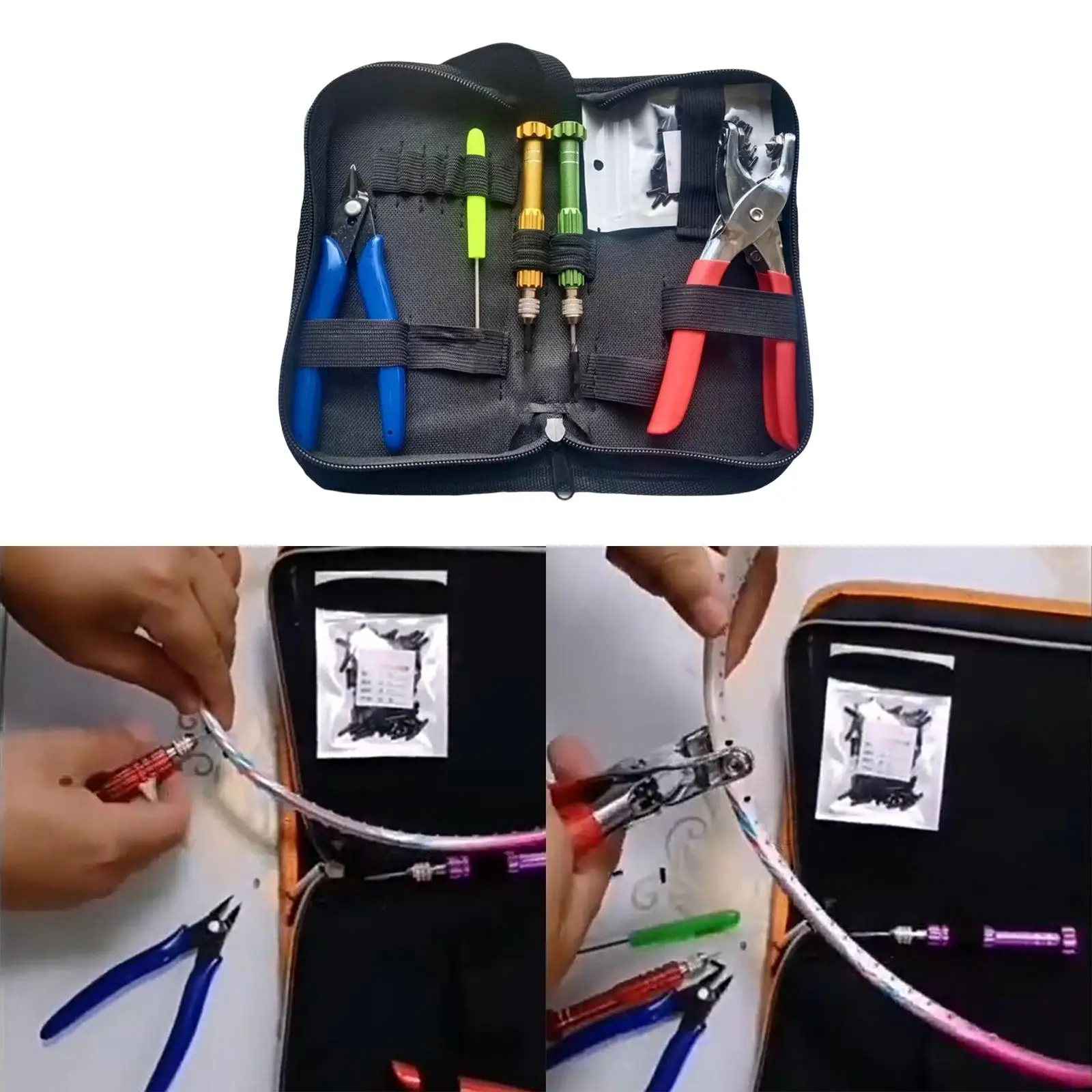 Professional Tennis Racket Starting Stringing Clamp Restringing Wire Cutter Durable Multifunctional Tool Kit for Badminton
