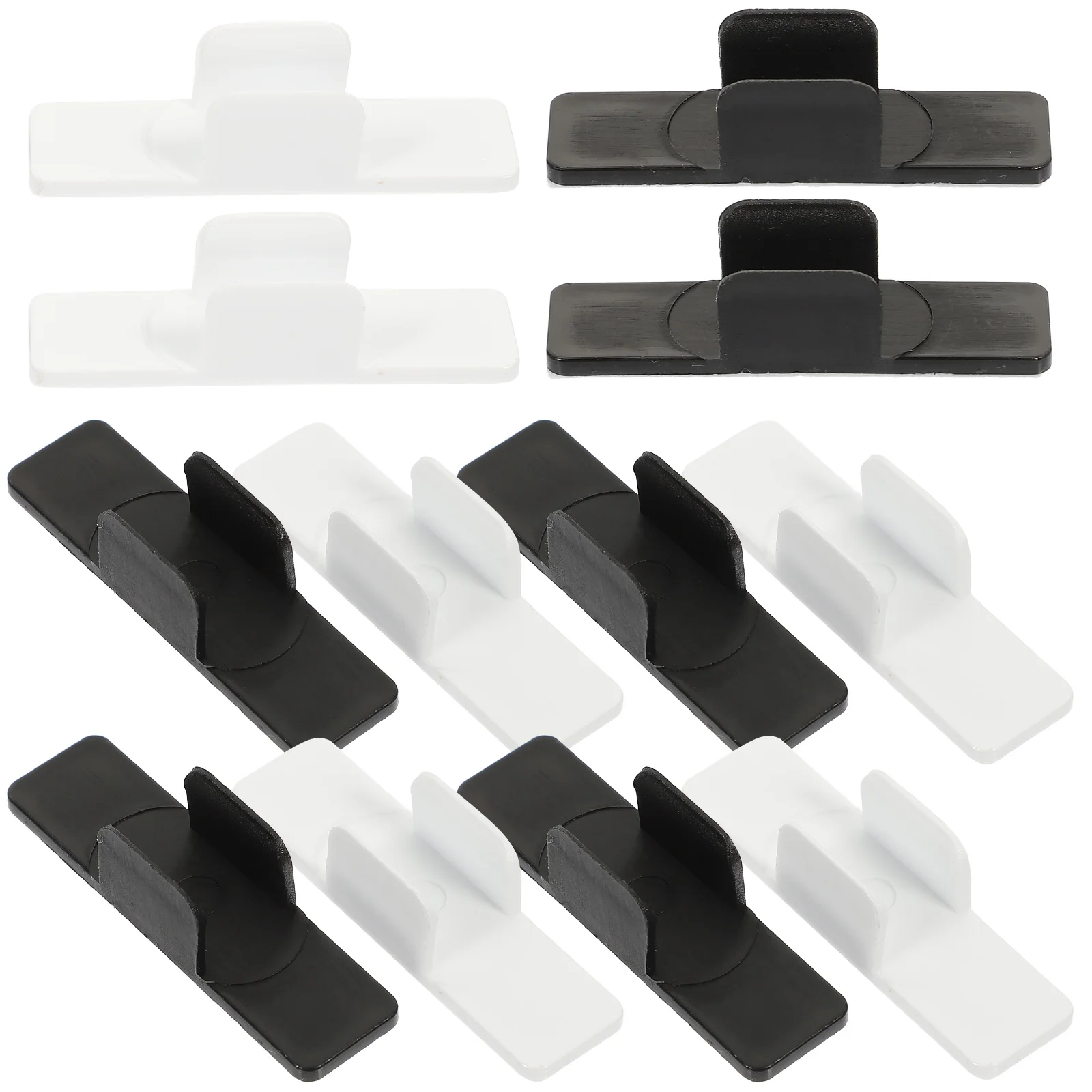 20 Pcs Pen Clip for Pencils Pens Adhesive Holder White Black U Shape Sponge Base Stationery Writing Fixing Clamp Bracket