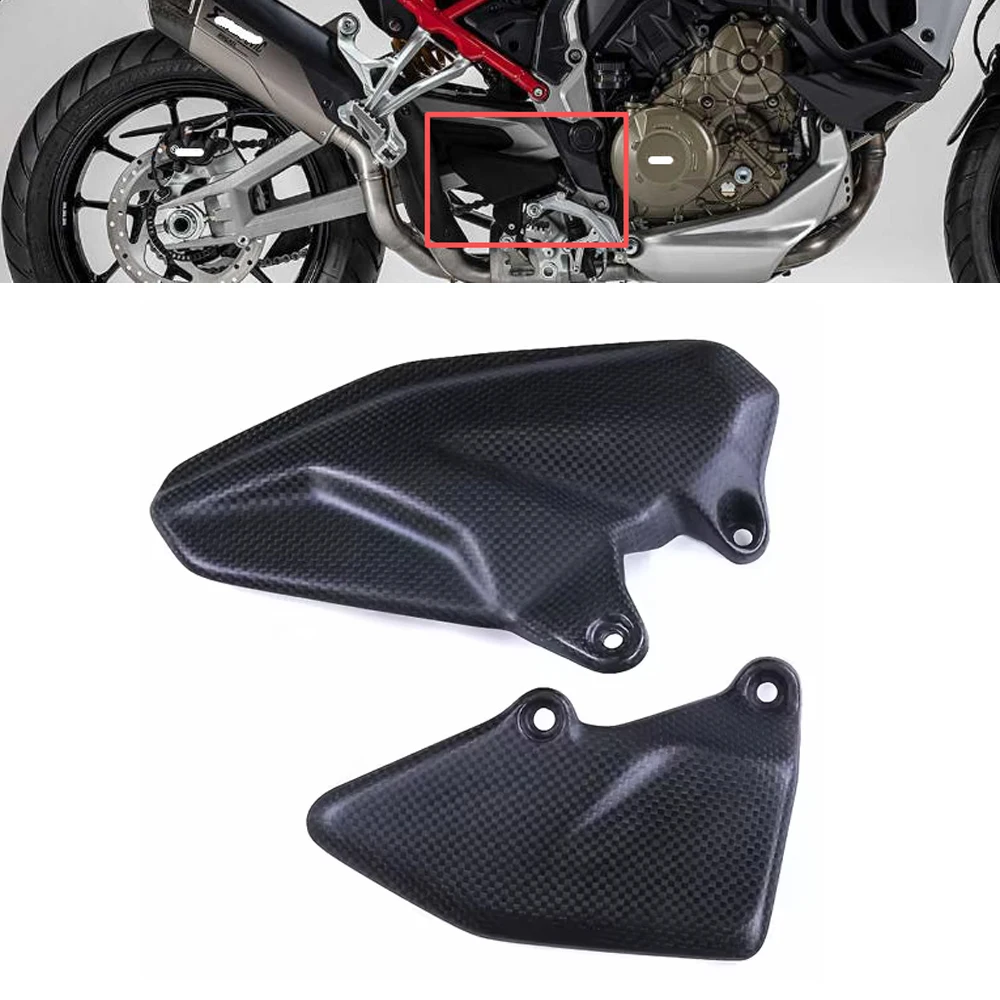 

For DUCATI Multistrada V4 V4S Pikes Peak 2021-2023 2024 Motorcycle Foot Pedal Heel Guard Plates Decoration Carbon Fiber