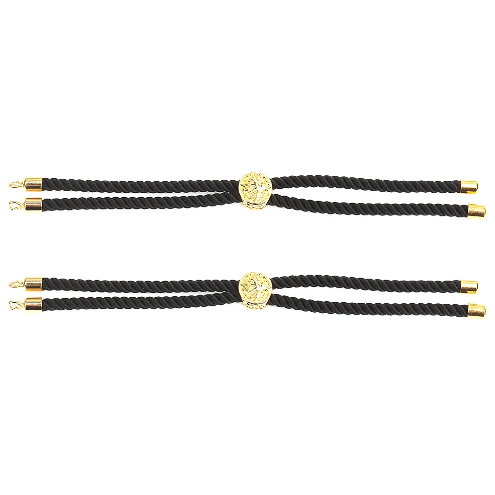 

2Pcs Tree of Life H Woven Bracelets Adjustable Fashion Chain Golden Color H made Gifts for Men Wedding Party Birthday