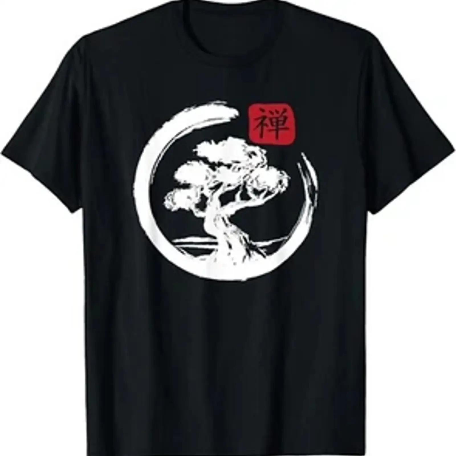 Japanese Zen Bonsai Tree T Shirt vintage Washed Comfortable homme Soft streetwear Unisex designer clothes Slightly Breathable