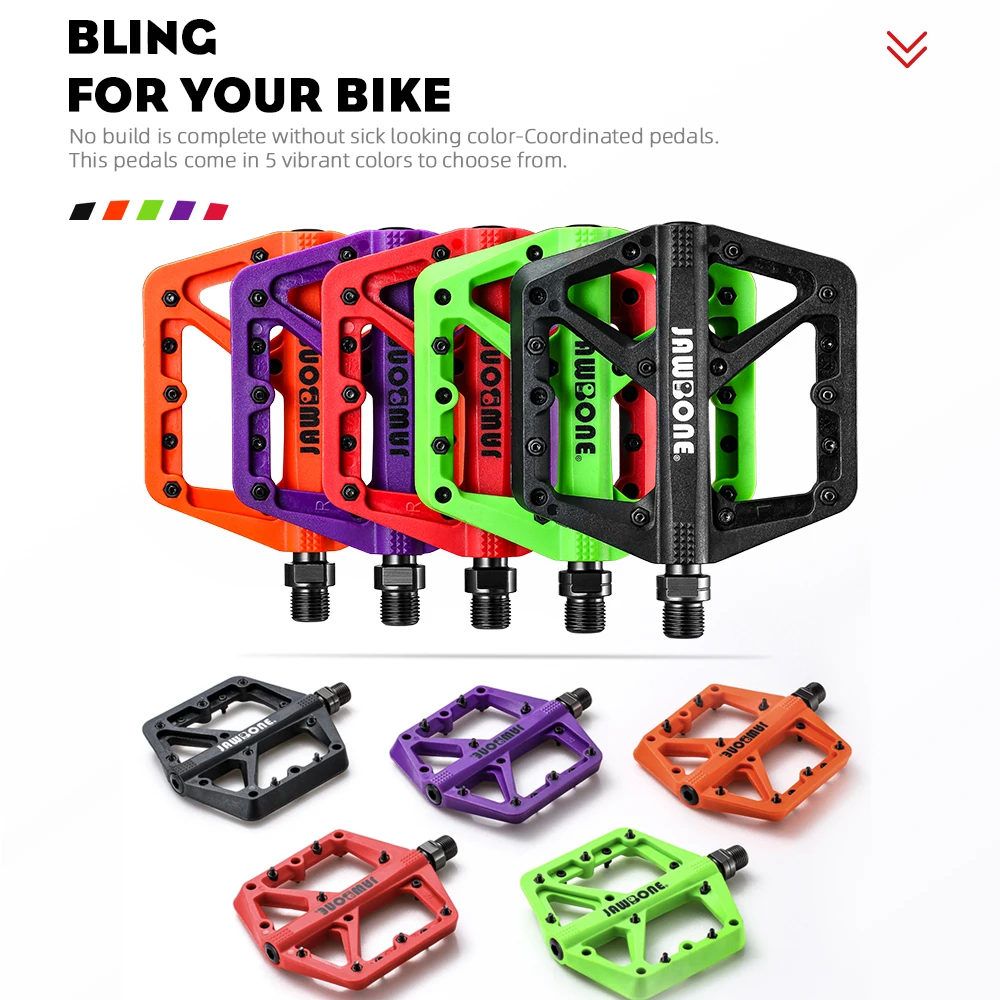 

Велосипедные педали Jawbone MTB, зеленые 8-контактные педали на платформе, прочные нескользящие педали для горного шоссейного велосипеда, детали велосипеда