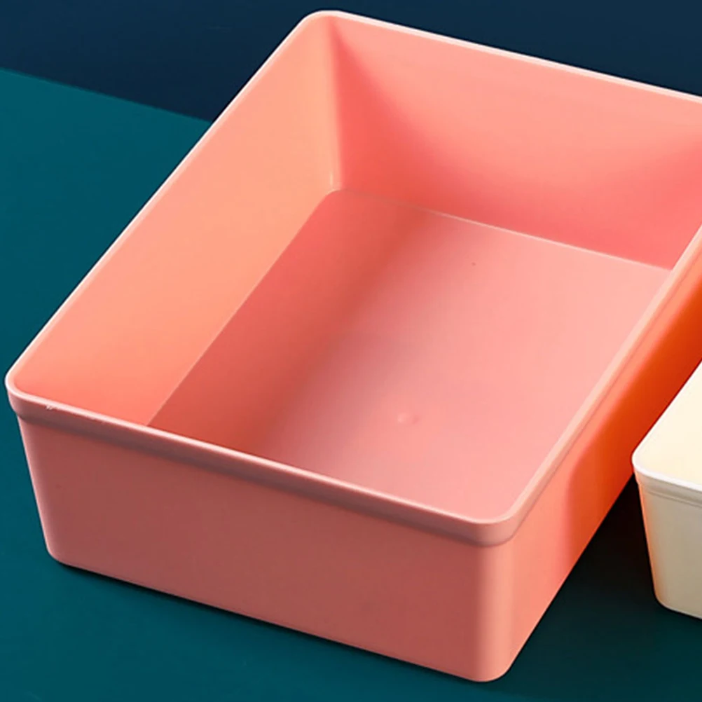 

Plastic Rectangular Makeup Storage Box Desktop Organizer Cosmetics Container Multifunctional Jewelry Case Sundries Holder