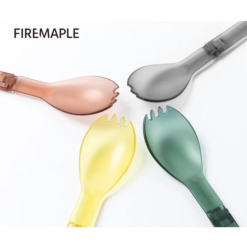 Fire Maple Tritan Spoon Spork Foldable Camping Tableware Lightweight Picnic Dinner Fork Kitchen Cutlery set Color Dinnerware