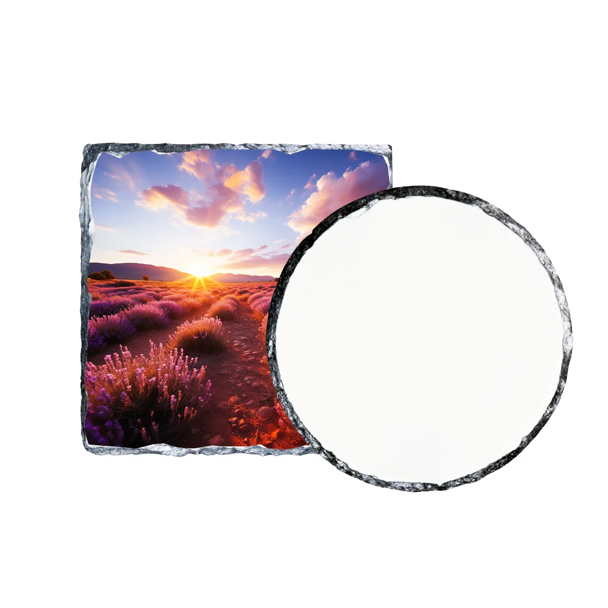 Sublimation Slate Coaster Blank, Natural Rock Stone Heat Transfer Photo Panel for DIY Printing Crafts