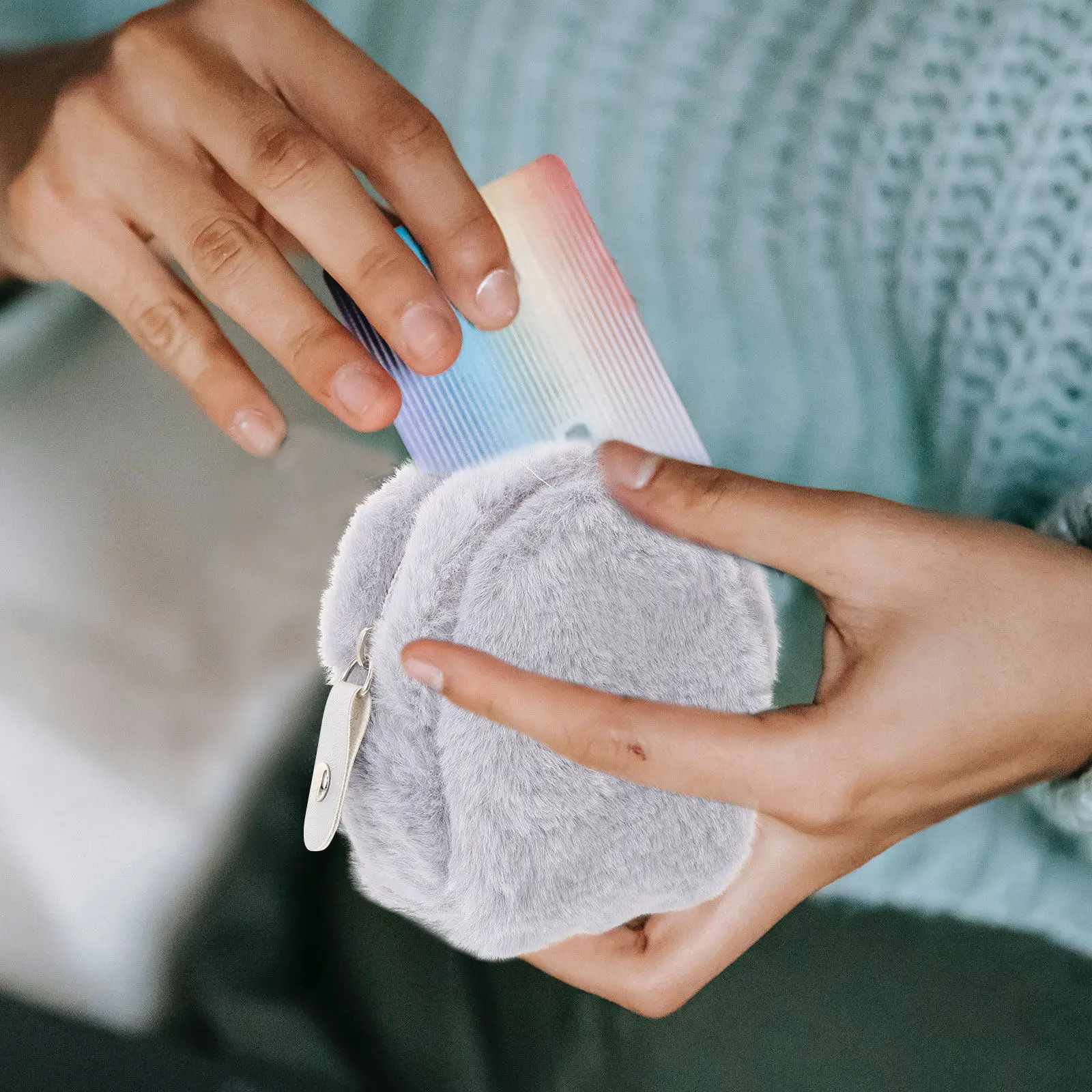 

Key Chain Wallet Soft Coin Purse Zipper Pouch Small Coin Bag Change Holder Wallet for Women Travel Use Zipper Purse