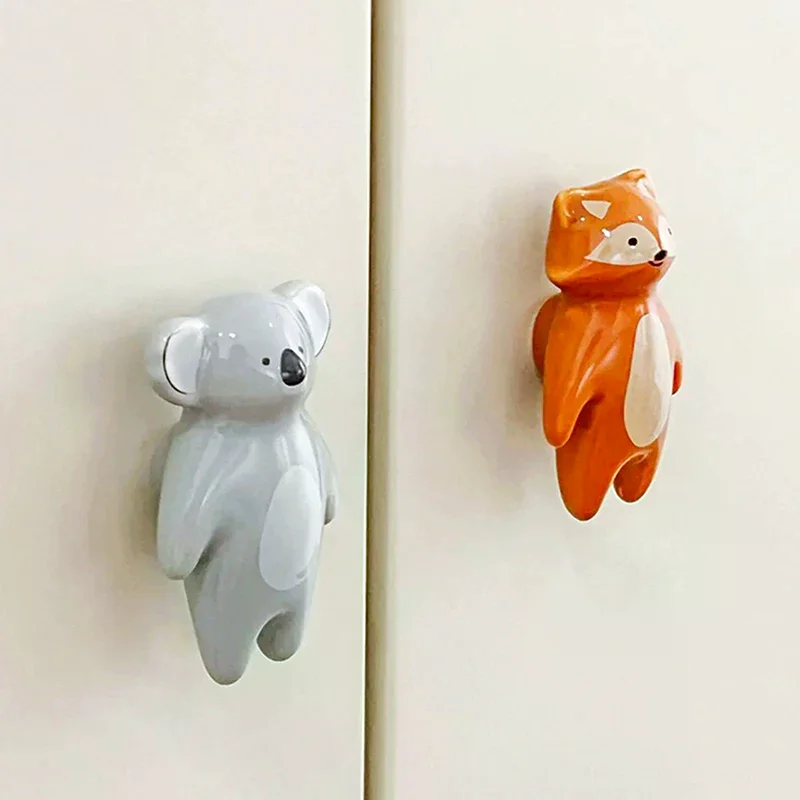 

Cute Animal-shaped Ceramic Furniture Knobs, Cabinet Door Handles, Nordic Furniture Handles, Round Drawer Handles
