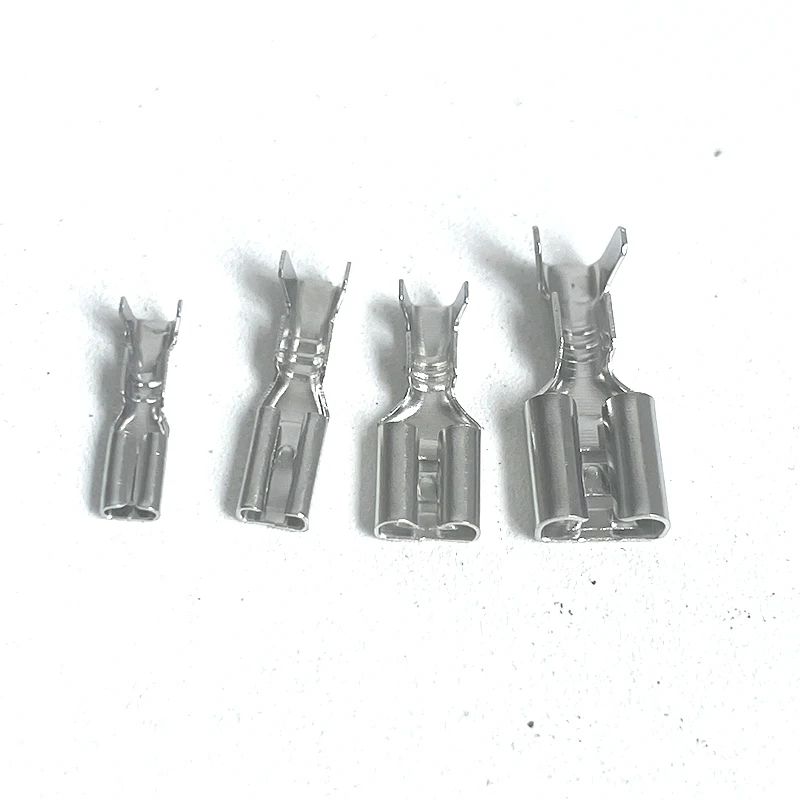 50PCs 6.3mm 4.8mm 2.8mm 2.2mm Crimp Terminal Female Spade Connector