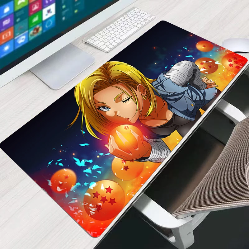 Mouse Pad DBZ Dragon Ball Android 18 Gamer Keyboard Pad Rubber Desk Mouse Mat Carpet Rubber Tapis Souris Gaming Notbook Mousepad
