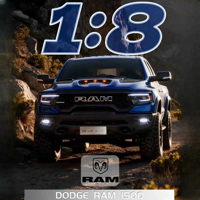 

KM Rraction Tyrannosaurus RAM 1500 Simulation 1/8 Remote Control Electric Four-Wheel Drive Climbing Car Pickup Off-Road Vehicle