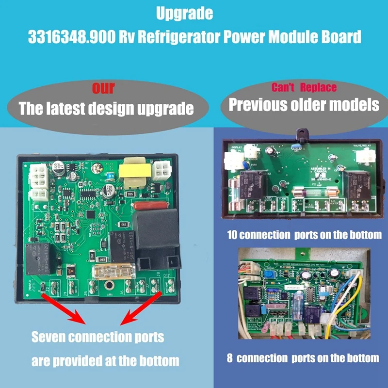 3316348.900 RV Refrigerator Power Module Board, Fridge Circuit/Control Board For Dometic DM2652 DM2662 DM2663 DM2852 Parts