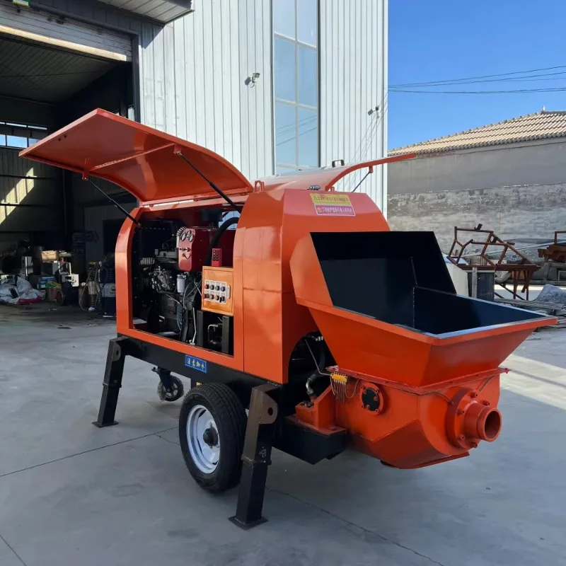60m Trailer-Mounted Diesel Concrete Transfer Pump - Heavy Duty for Secondary Structure Building Projects