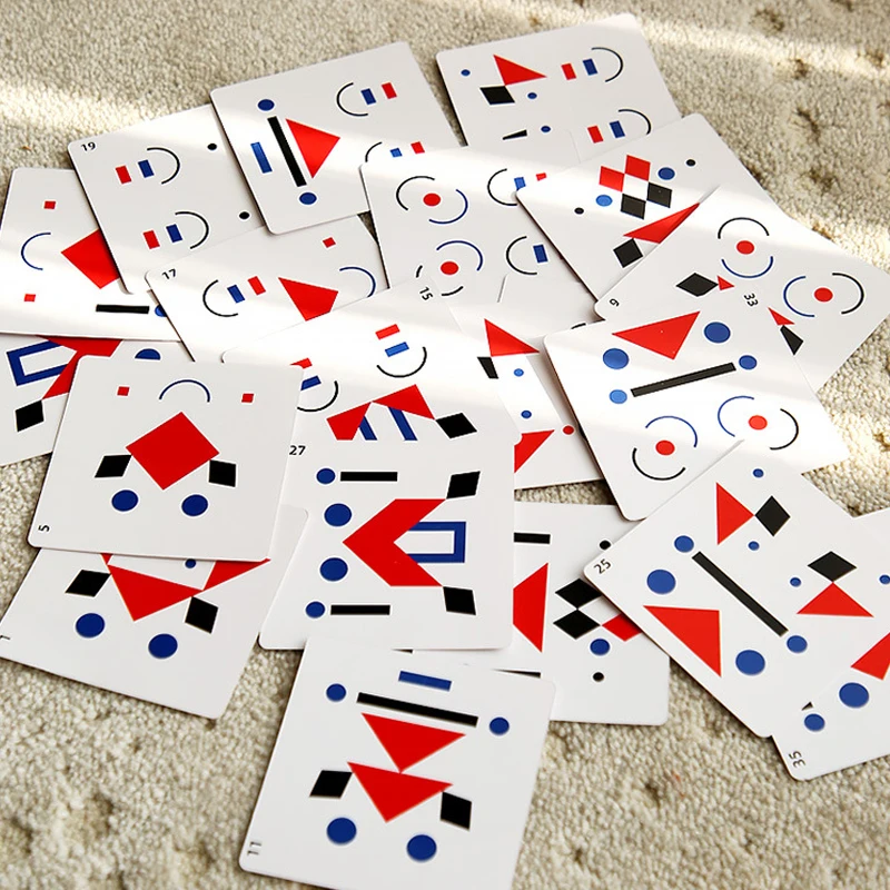 Bambini 3D Specchio Imaging Puzzle Giocattoli per lo sviluppo Montessori Spazio Pensiero logico Puzzle Giocattoli di legno