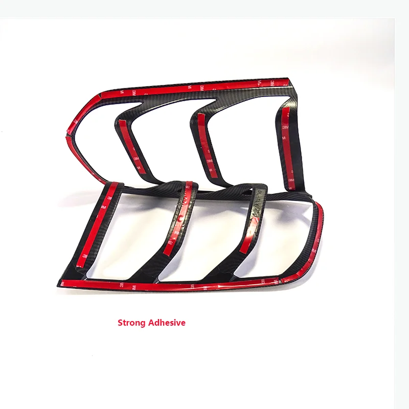 Car accessory auto body parts Carbon fiber taillight Cover tail light lamp Trim bezel surrounder For Ford Mustang 2015-2017