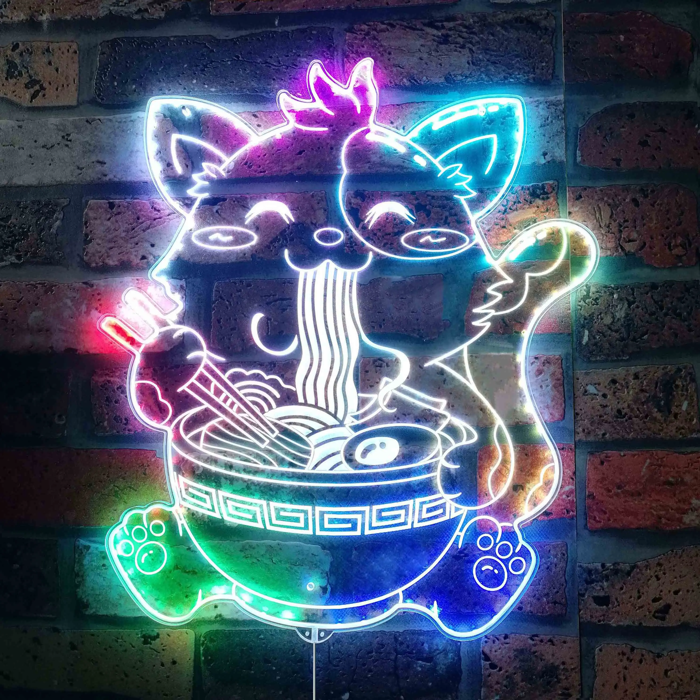 

Ramen Japan Cat Instant Noodle Glam Led Neon Sign st06-embali-i0029-c