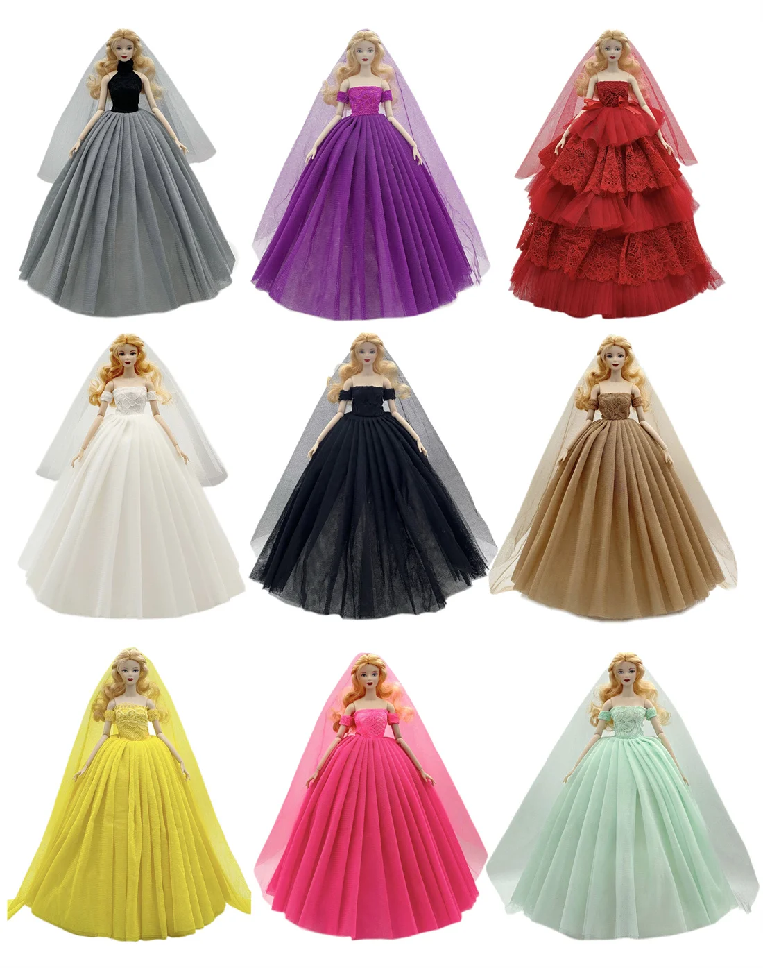 

1 Set Doll Clothes Different Styles Princess Dress for 11.5 Inch 30cm Doll Many Style Doll Accessories for Choice Gift for Girls