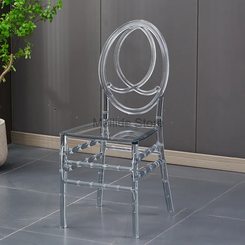 Nordic Crystal Transparent Chair Commercial Hotel Chair Hotel Furniture Outdoor Wedding Chair Banquet Lounge Chairs for Events