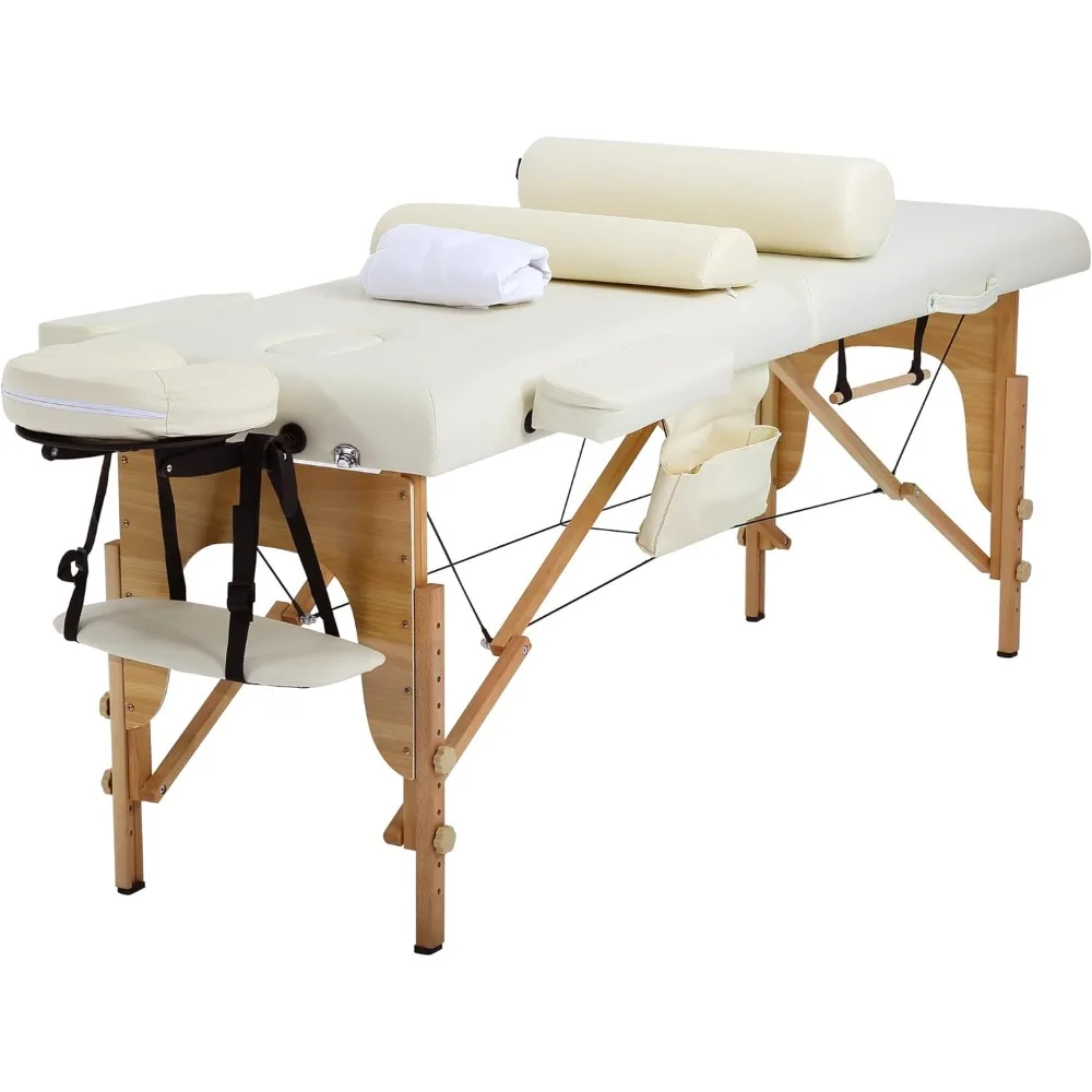 Massage Bed Portable Massage Tables 2 Fold Spa Bed Height Adjustable Lash Bed