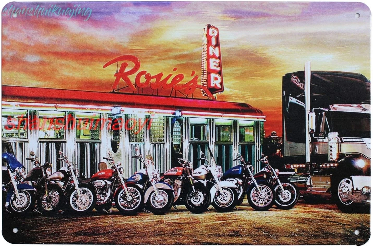 ARTCLUB The International Lonestar Motorcycle, Metal Tin Sign, Vintage Poster Plaque Garage Bar Home Wall Decor nice FGDD