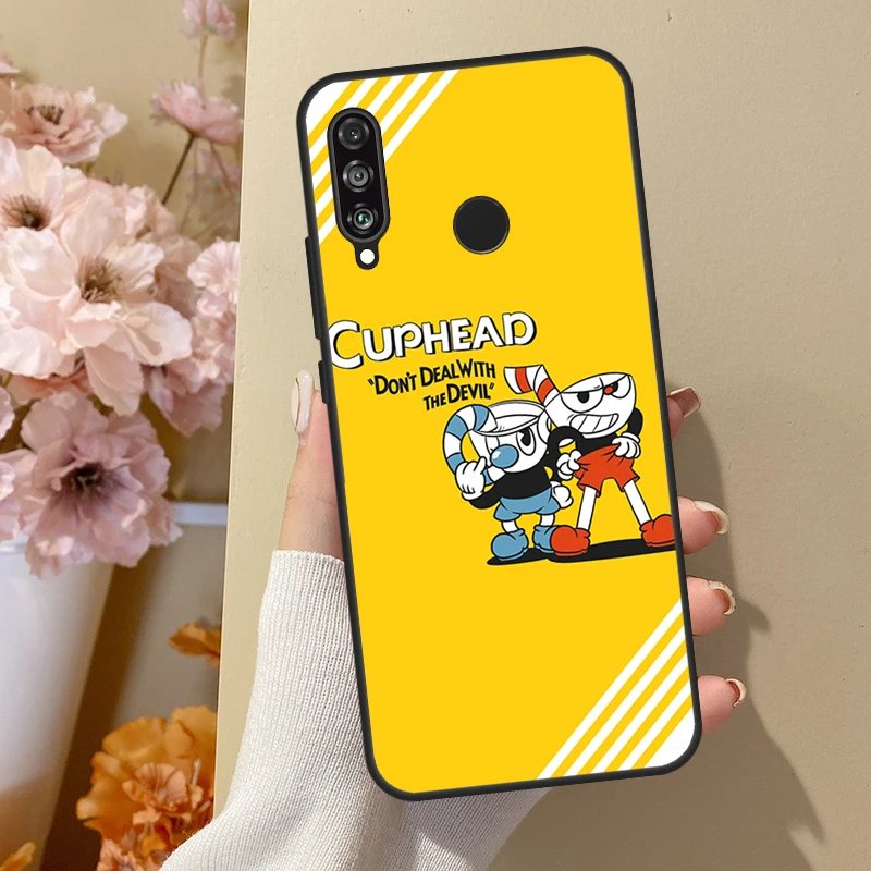 Cute Game Cuphead Case For Huawei P40 Lite P20 P50 P30 Pro P Smart Z 2019 Nova 5T Cover For Honor 50 Case