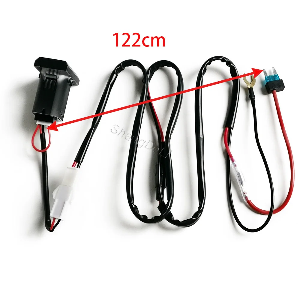Blue LED Light Fit for Ford Transit 2017-2020 Car Single Charger QC3.0 USB Phone Charging Interface Adapter Socket view 3