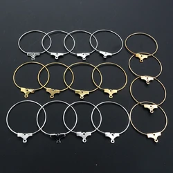 30pcs 20 25 30 35 40 45mm Hoop Earrings Big Circle Ear Wire Hoops Findings For DIY Jewelry Making Supplies Accessories